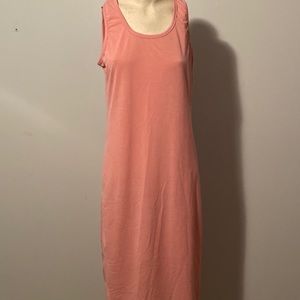 NWOT Woman’s pink tank dress size L